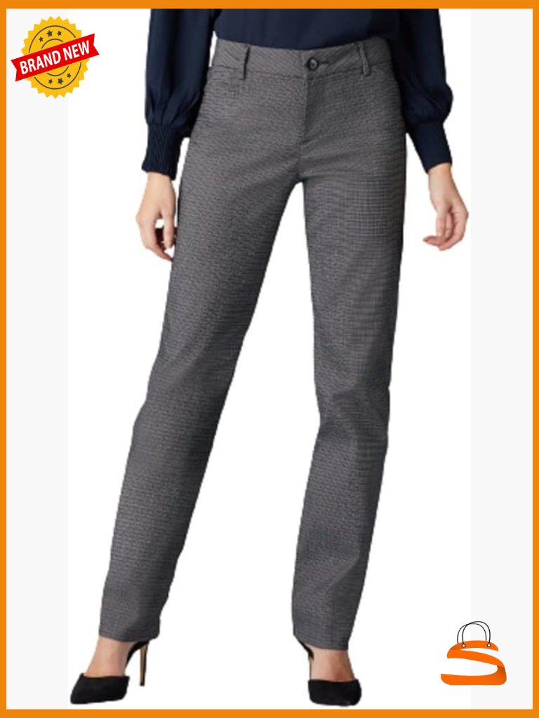 Petite Wrinkle Free Relaxed Fit Straight Leg Dress Pants